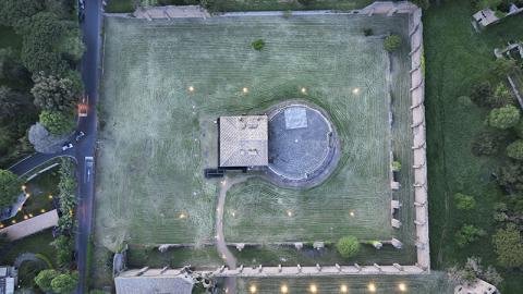 Nuova illuminazione artistica a Villa di Massenzio